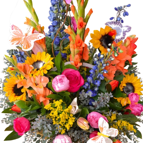 Whimsical Butterfly Garden Basket – Flowers By Marianne, Salisbury MA