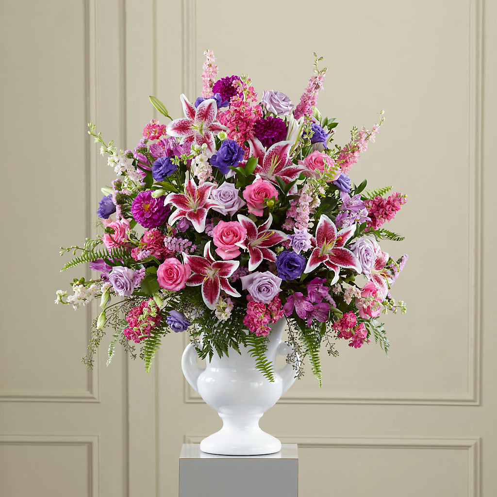 Peaceful Tribute Arrangement – Flowers By Marianne, Salisbury MA