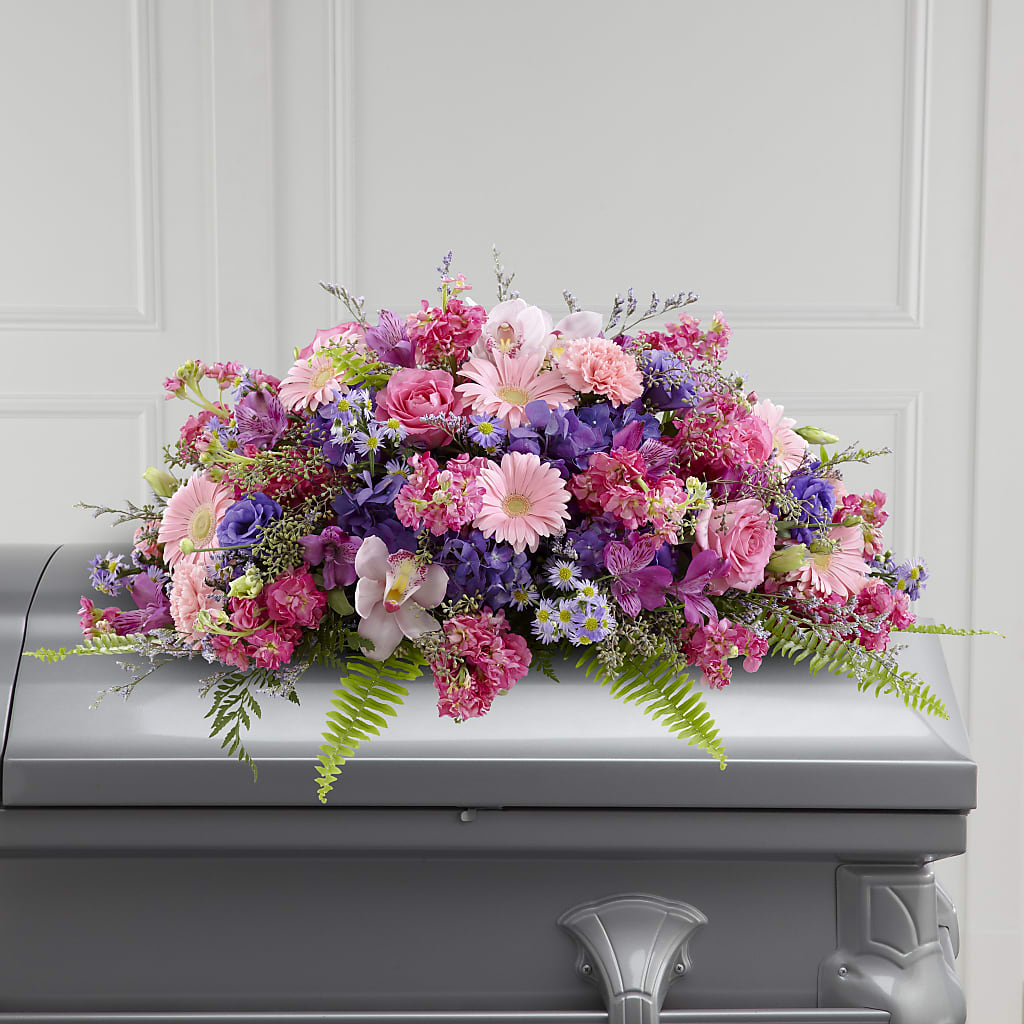 Glorious Garden Casket Spray – Flowers By Marianne, Salisbury MA