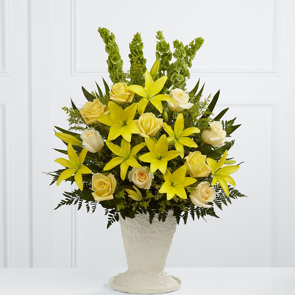 Golden Memories Arrangement – Flowers By Marianne, Salisbury MA