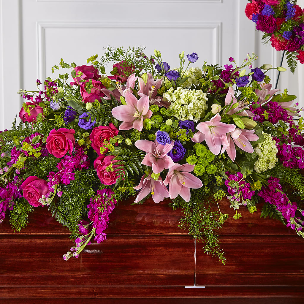Radiant Tribute Casket Spray – Flowers By Marianne, Salisbury MA