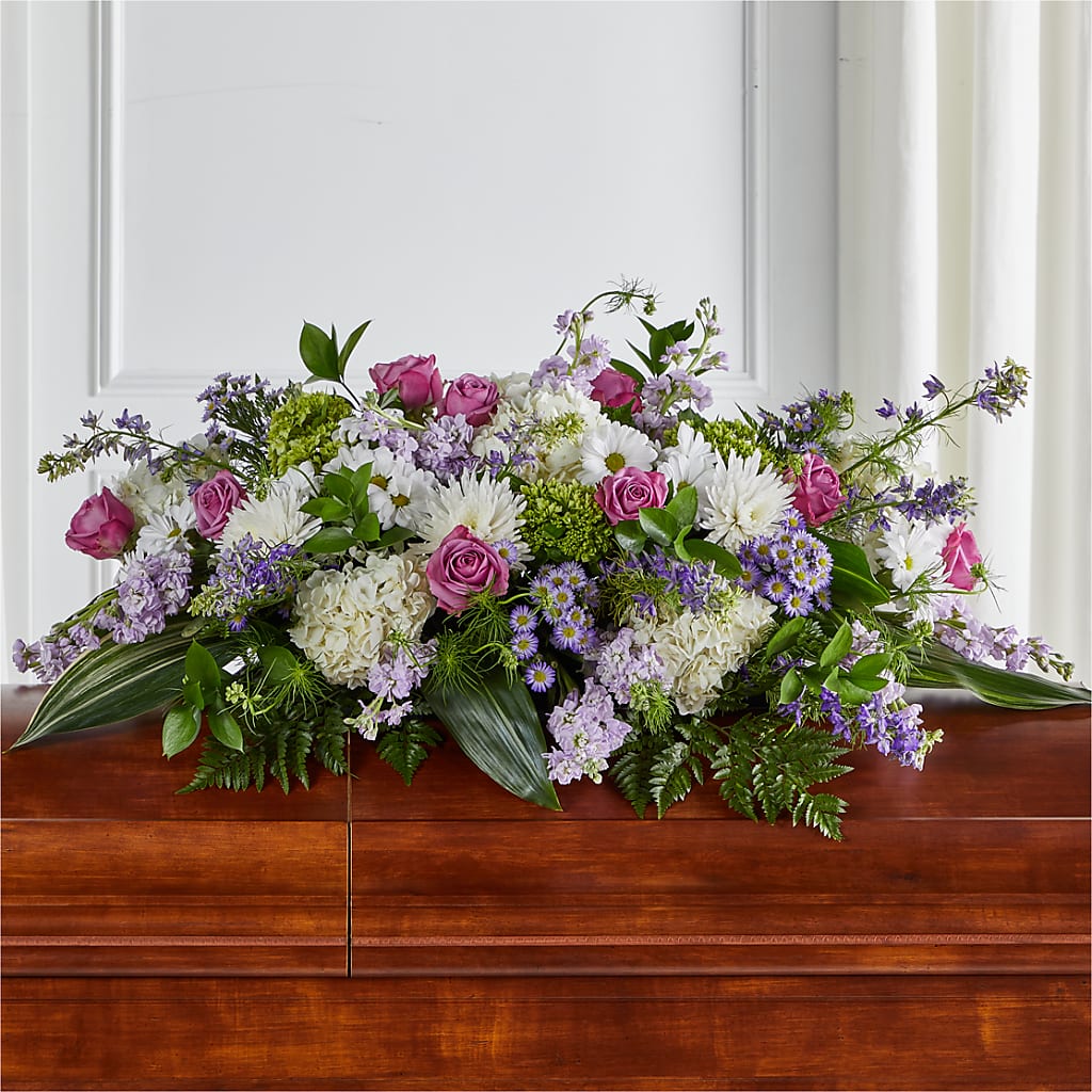 Meadows of Serenity Casket Spray – Flowers By Marianne, Salisbury MA
