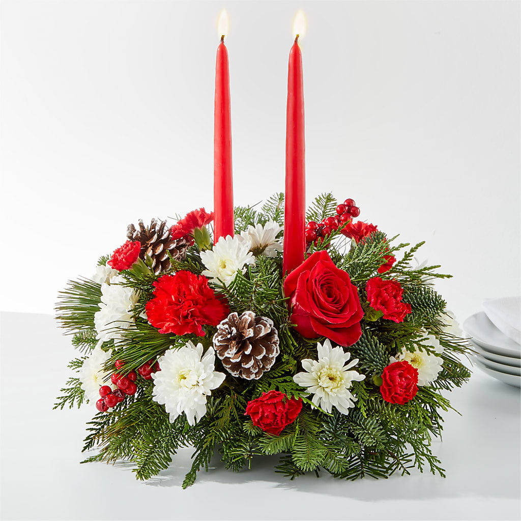 Holiday Soiree Centerpiece – Flowers By Marianne, Salisbury MA