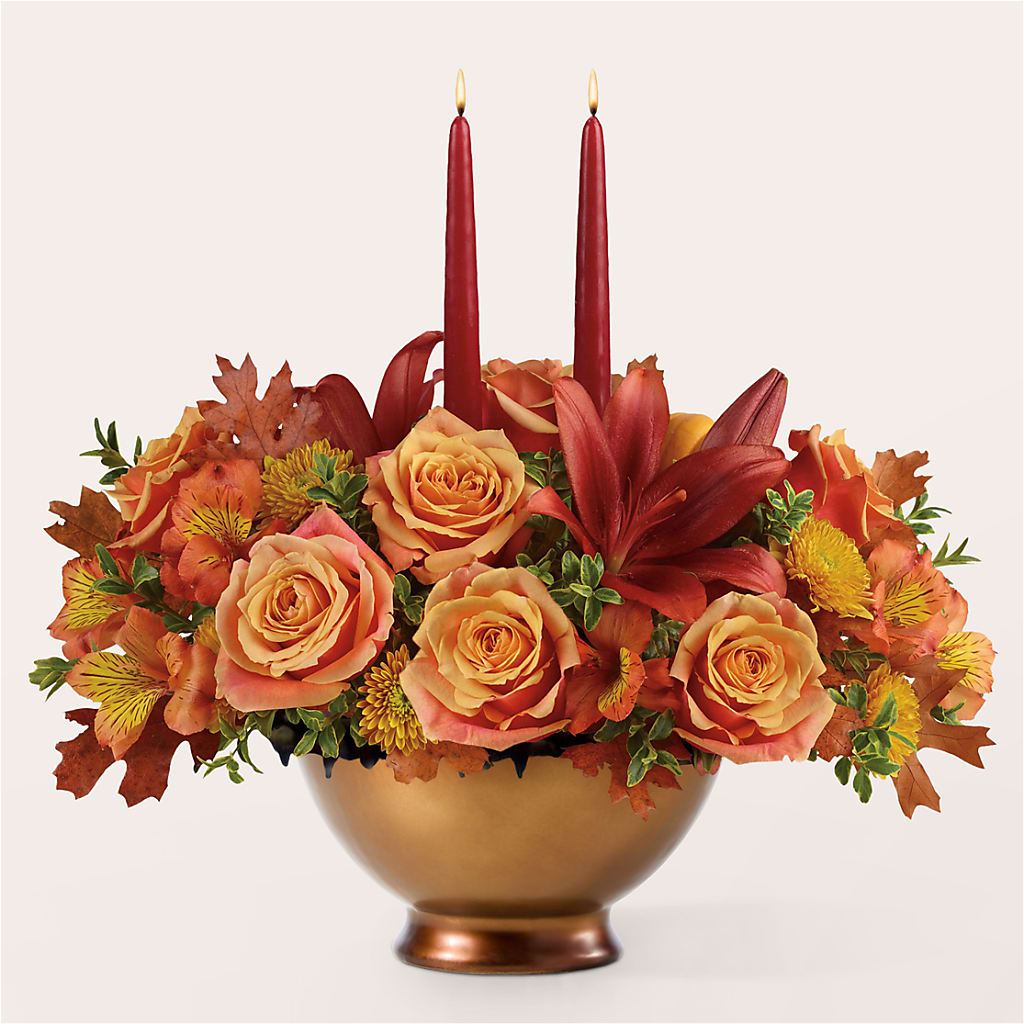 Harvest Table Centerpiece –  Flowers By Marianne, Salisbury MA