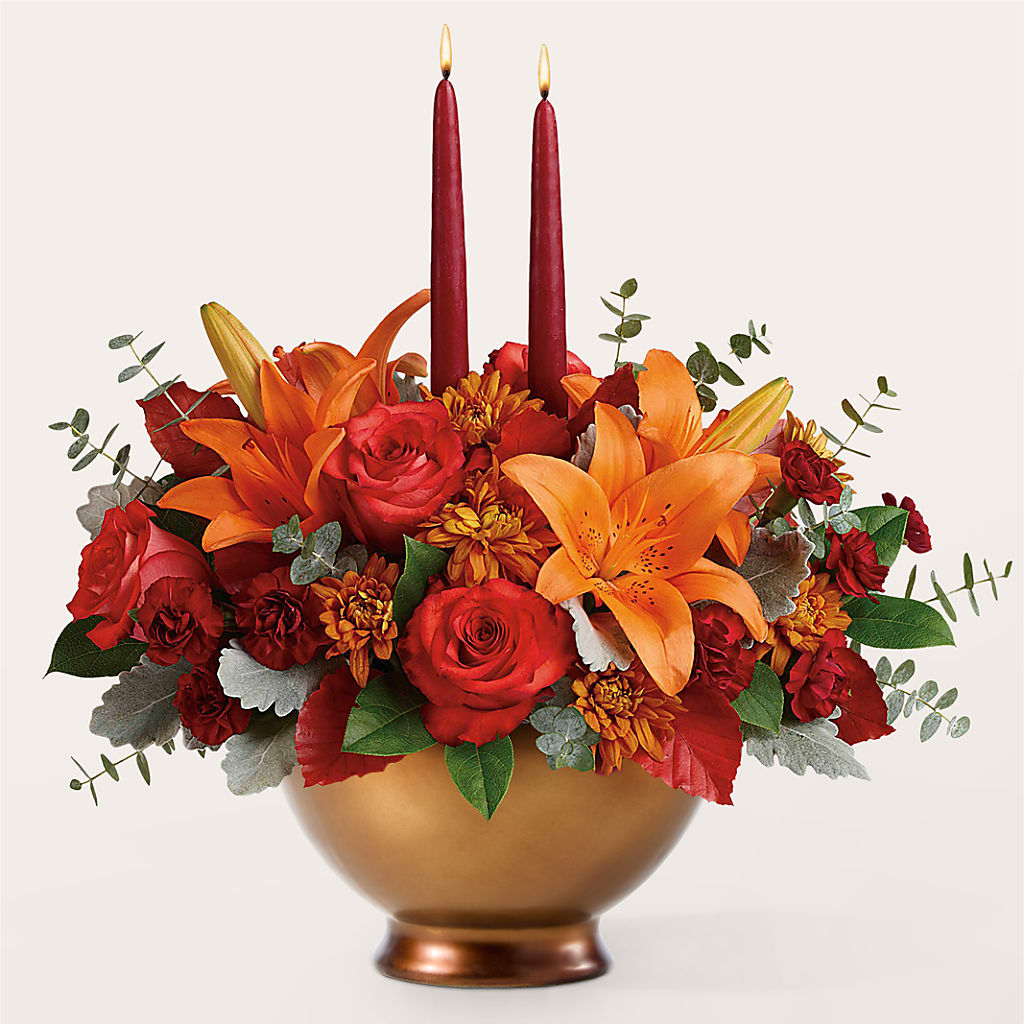 Fruits of Fall Centerpiece –  Flowers By Marianne, Salisbury MA