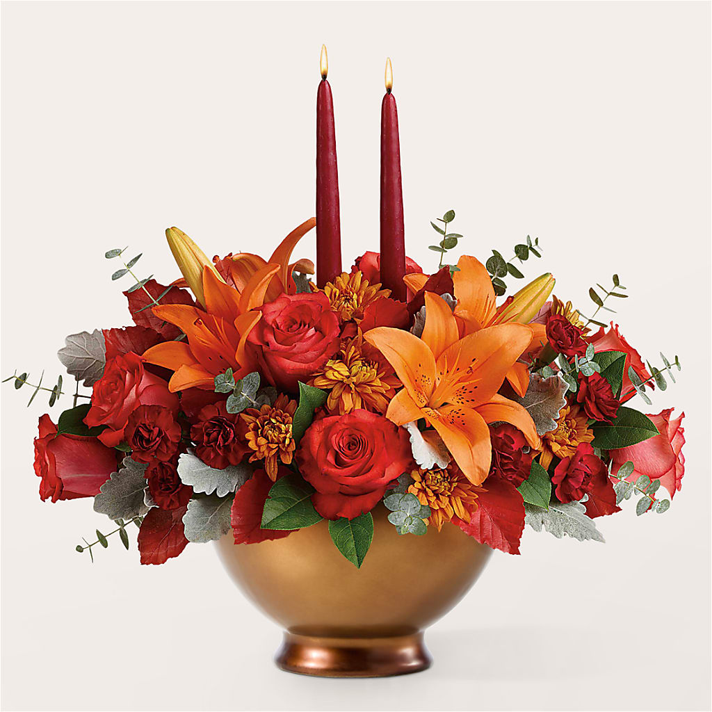 Fruits of Fall Centerpiece –  Flowers By Marianne, Salisbury MA