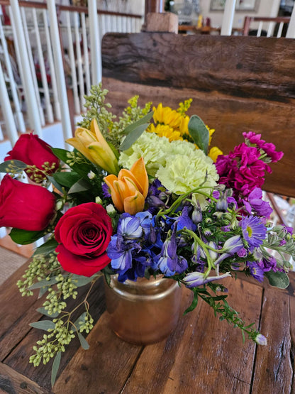 Pot of Gold Bouquet –  Flowers By Marianne, Salisbury MA