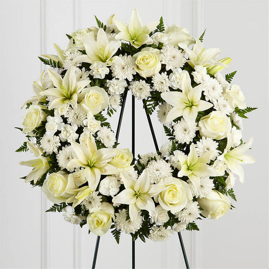 Treasured Tribute Wreath –  Flowers By Marianne, Salisbury MA