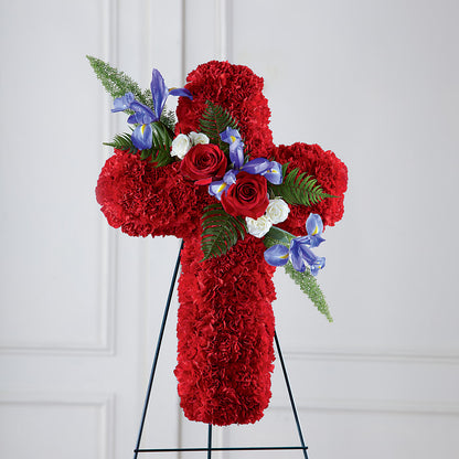 Faithful Hero Floral Cross –  Flowers By Marianne, Salisbury MA