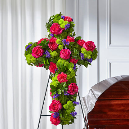 Tribute Rose Floral Cross –  Flowers By Marianne, Salisbury MA