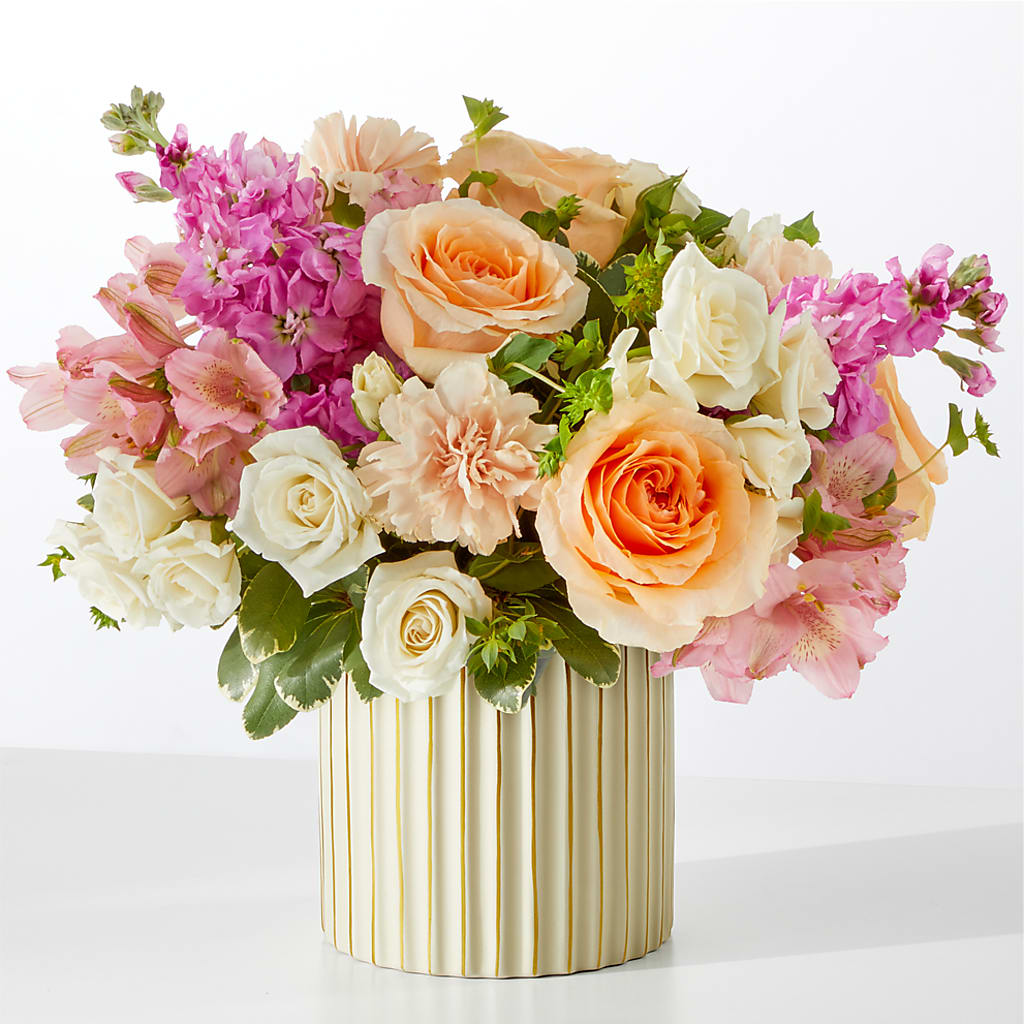 Paradise Bouquet with Ivory Vase –  Flowers By Marianne, Salisbury MA