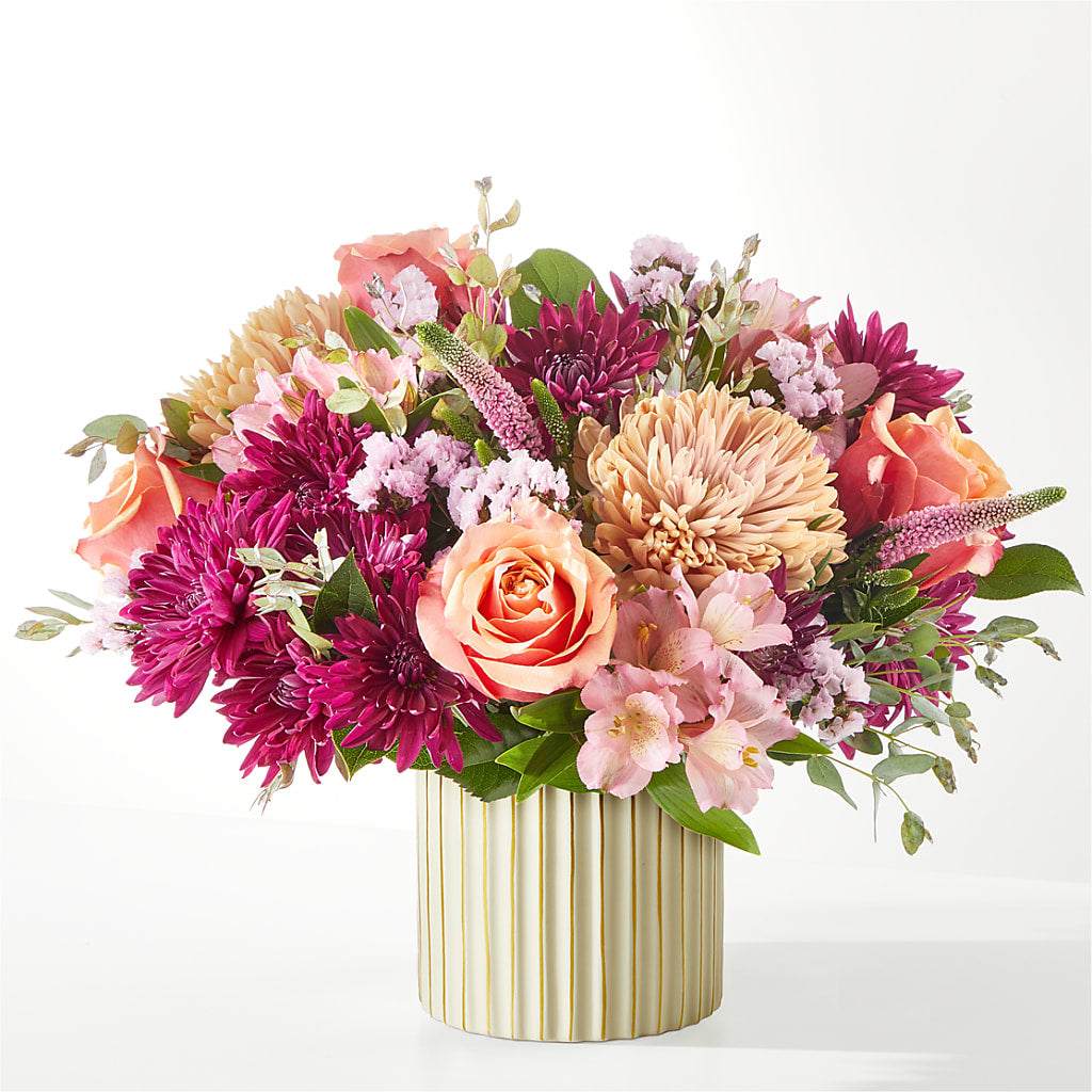 Berry Cobbler Bouquet with Ivory Vase –  Flowers By Marianne, Salisbury MA