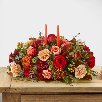 Gather Near Centerpiece –  Flowers By Marianne, Salisbury MA