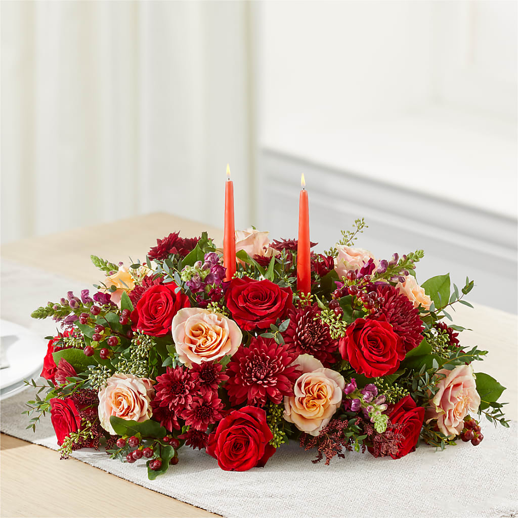Most Thankful Centerpiece –  Flowers By Marianne, Salisbury MA
