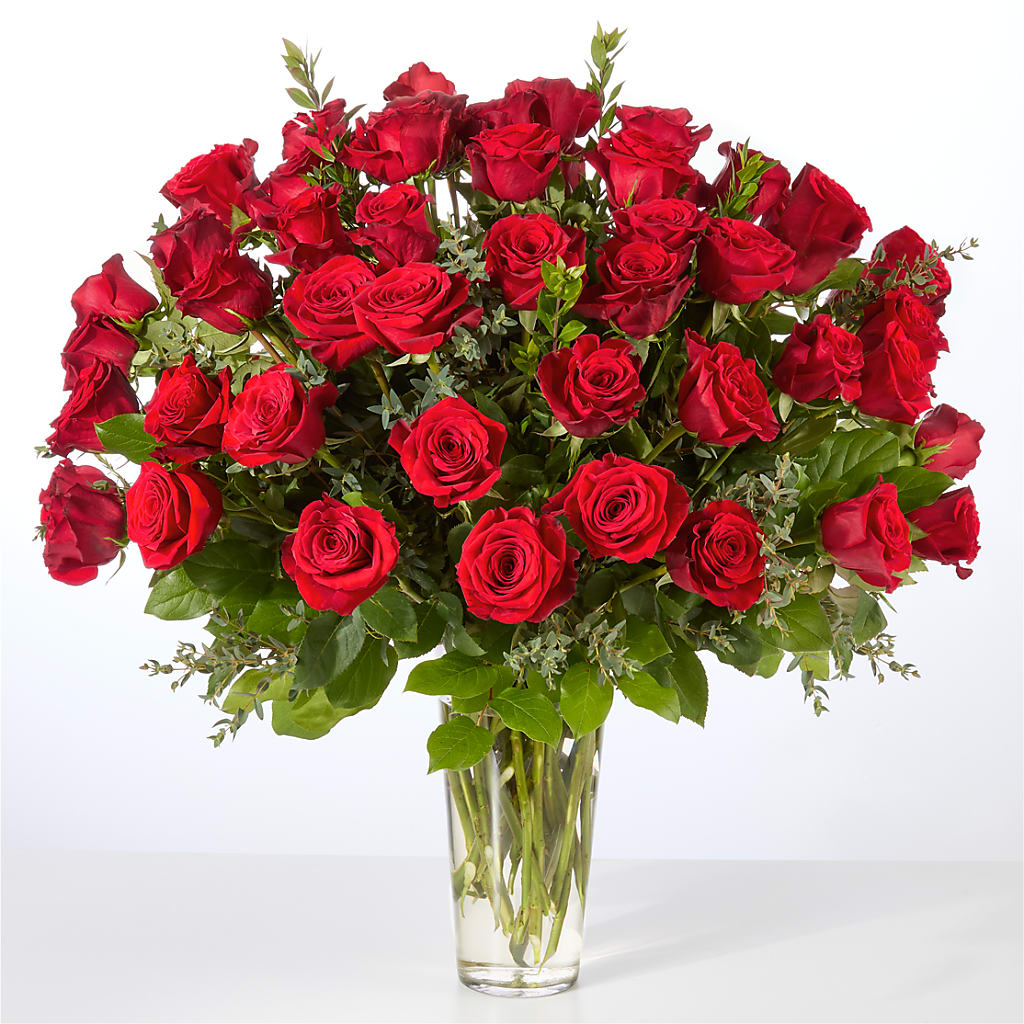 Forever Yours Fifty Stem Red Rose Bouquet –  Flowers By Marianne, Salisbury MA