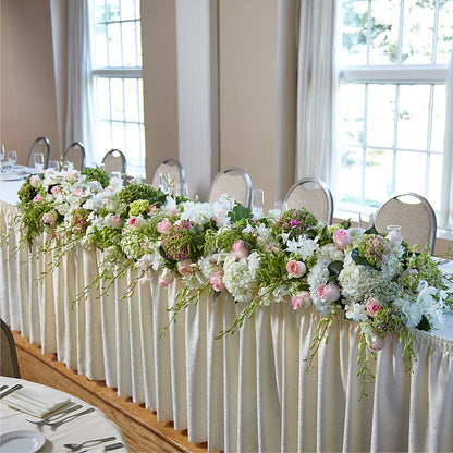 State of Joy Head Table Arrangement –  Flowers By Marianne, Salisbury MA